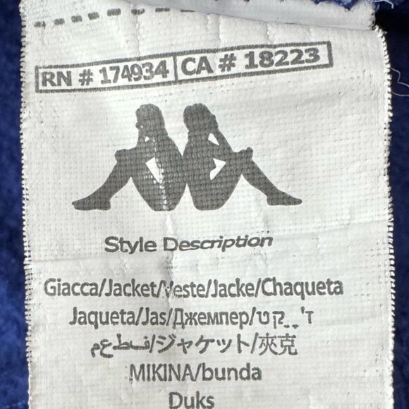 Kappa Blue Sweatshirt Iconic White Logo Pullover Adult Man Medium - Picture 5 of 11